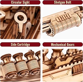 Amazon.com: ROKR 3D Wooden Puzzle Rubber Band Guns for Adults,Toy
